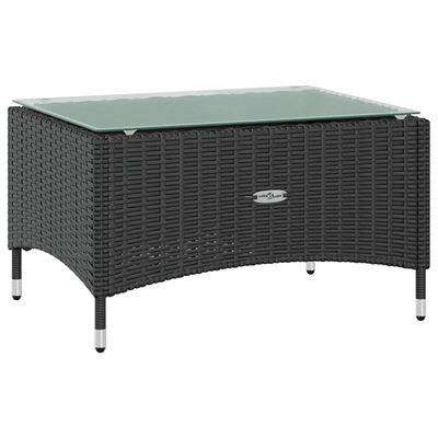 vidaXL 8 Piece Garden Lounge Set with Cushions Poly Rattan Black, black and white vidaXL 8 Piece Garden Lounge Set with Cushions Poly Rattan Black