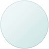 vidaXL Table Top Tempered Glass Round 700 mm