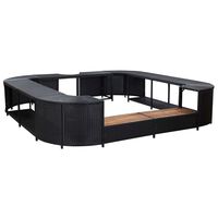 vidaXL Square Spa Surround Black 268 x 268 x 55 cm Poly Rattan, black vidaXL Square Spa Surround Black 268 x 268 x 55 cm Poly Rattan