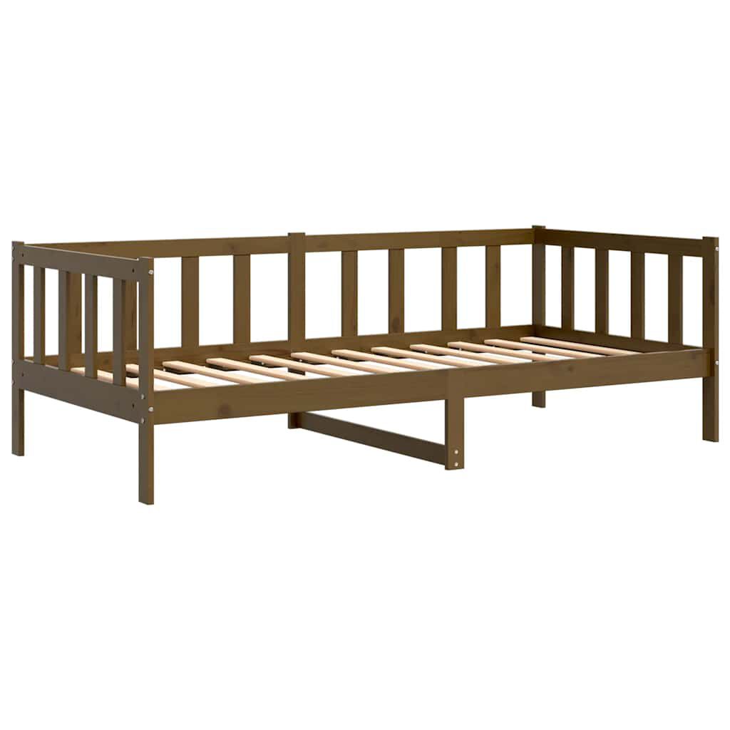 vidaXL Day Bed without Mattress Honey Brown Solid Wood Pine 90x200cm
