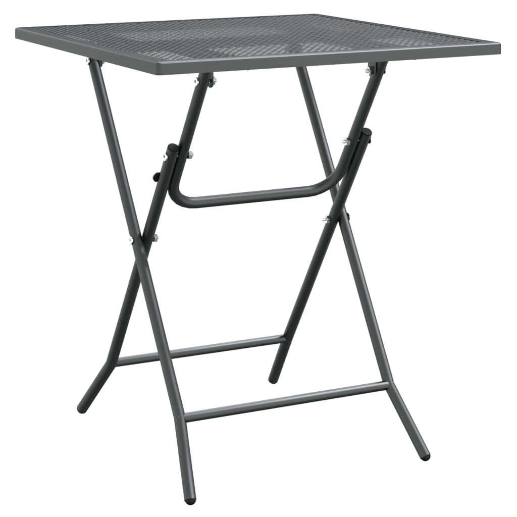 vidaXL 3 Piece Garden Dining Set Expanded Metal Mesh Anthracite