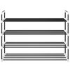 vidaXL Shoe Rack with 4 Shelves Metal and Plastic Black