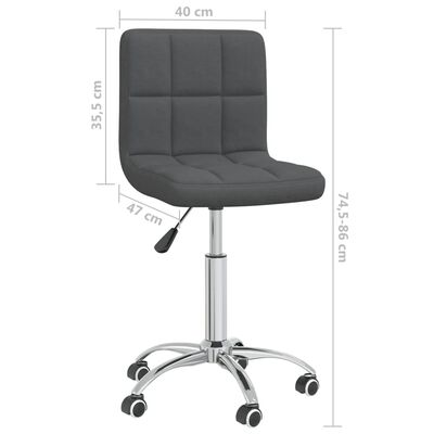 vidaXL Swivel Dining Chair Dark Grey Fabric, dark grey vidaXL Swivel Dining Chair Dark Grey Fabric