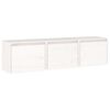 vidaXL TV Cabinets 3 pcs White Solid Wood Pine