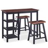 vidaXL Bar Set 3 Pieces MDF Black