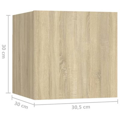 vidaXL Bedside Cabinets 2 pcs Sonoma Oak 30.5x30x30 cm Engineered Wood, sonoma oak vidaXL Bedside Cabinets 2 pcs Sonoma Oak 30.5x30x30 cm Engineered Wood