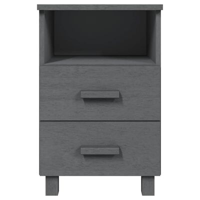 vidaXL Bedside Cabinet HAMAR Dark Grey 40x35x62 cm Solid Wood Pine, dark grey vidaXL Bedside Cabinet HAMAR Dark Grey 40x35x62 cm Solid Wood Pine