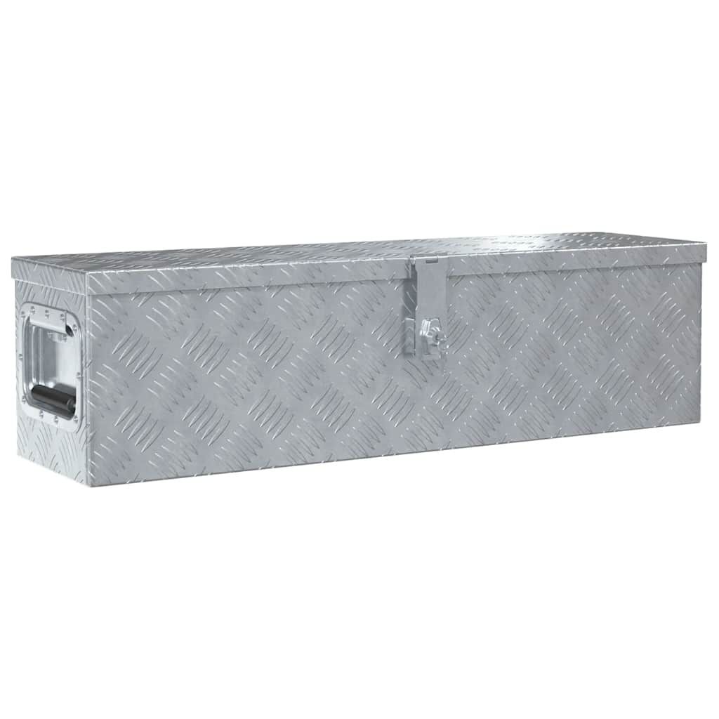 vidaXL Aluminium Box 80.5x22x22 cm Silver