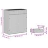 vidaXL Garden Storage Cabinet Grey 105x55x113 cm Poly Rattan