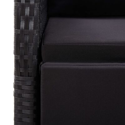 vidaXL 7 Piece Garden Dining Set Black, black vidaXL 7 Piece Garden Dining Set Black