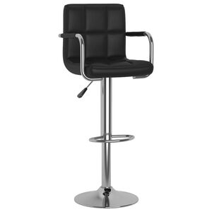 vidaXL Bar Stool Black Faux Leather