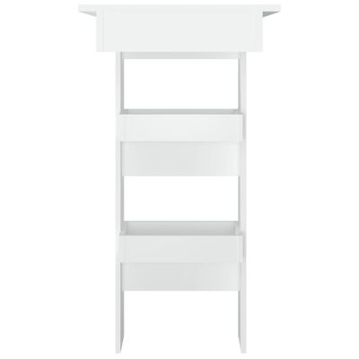 vidaXL Wall Bar Table White 102x45x103.5 cm Engineered Wood, white vidaXL Wall Bar Table White 102x45x103.5 cm Engineered Wood