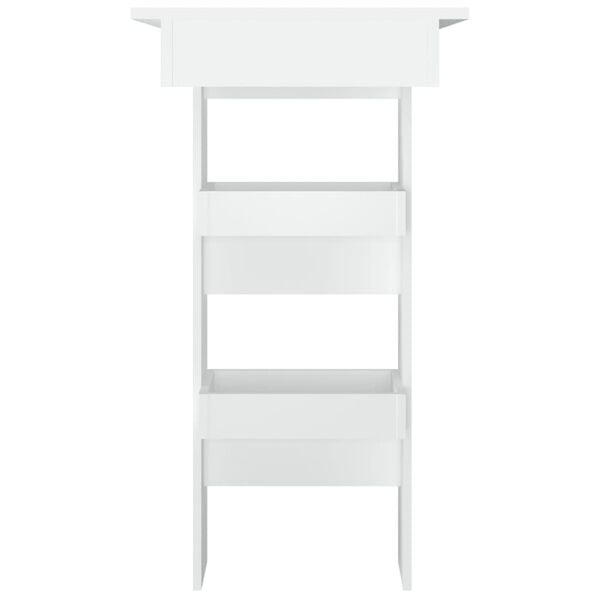 vidaXL Wall Bar Table White 102x45x103.5 cm Engineered Wood