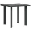 vidaXL Garden Table Anthracite 80x75x72 cm Plastic