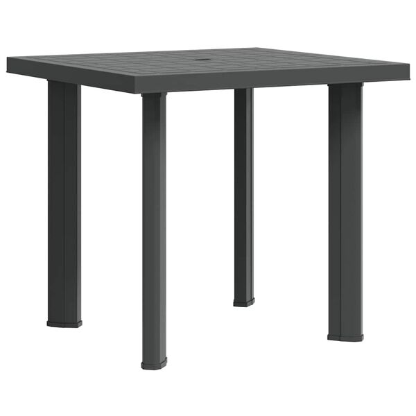 vidaXL Garden Table Anthracite 80x75x72 cm Plastic