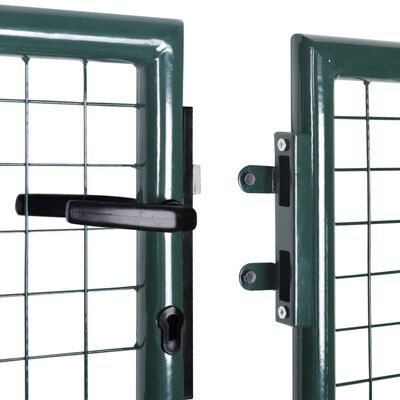vidaXL Fence Gate Steel 306x100 cm Green,  vidaXL Fence Gate Steel 306x100 cm Green
