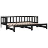 vidaXL Pull-out Day Bed without Mattress Black 2x(90x200)cm