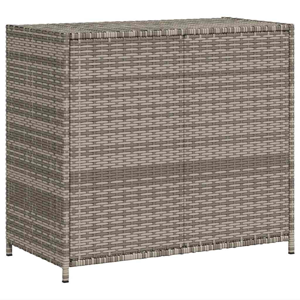 vidaXL Garden Storage Cabinet Grey 83x45x76 cm Poly Rattan