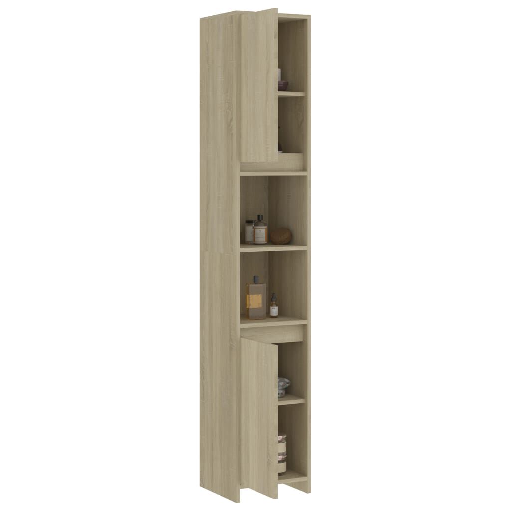 vidaXL Bathroom Cabinet Concrete Grey 30x30x183.5 cm Engineered Wood