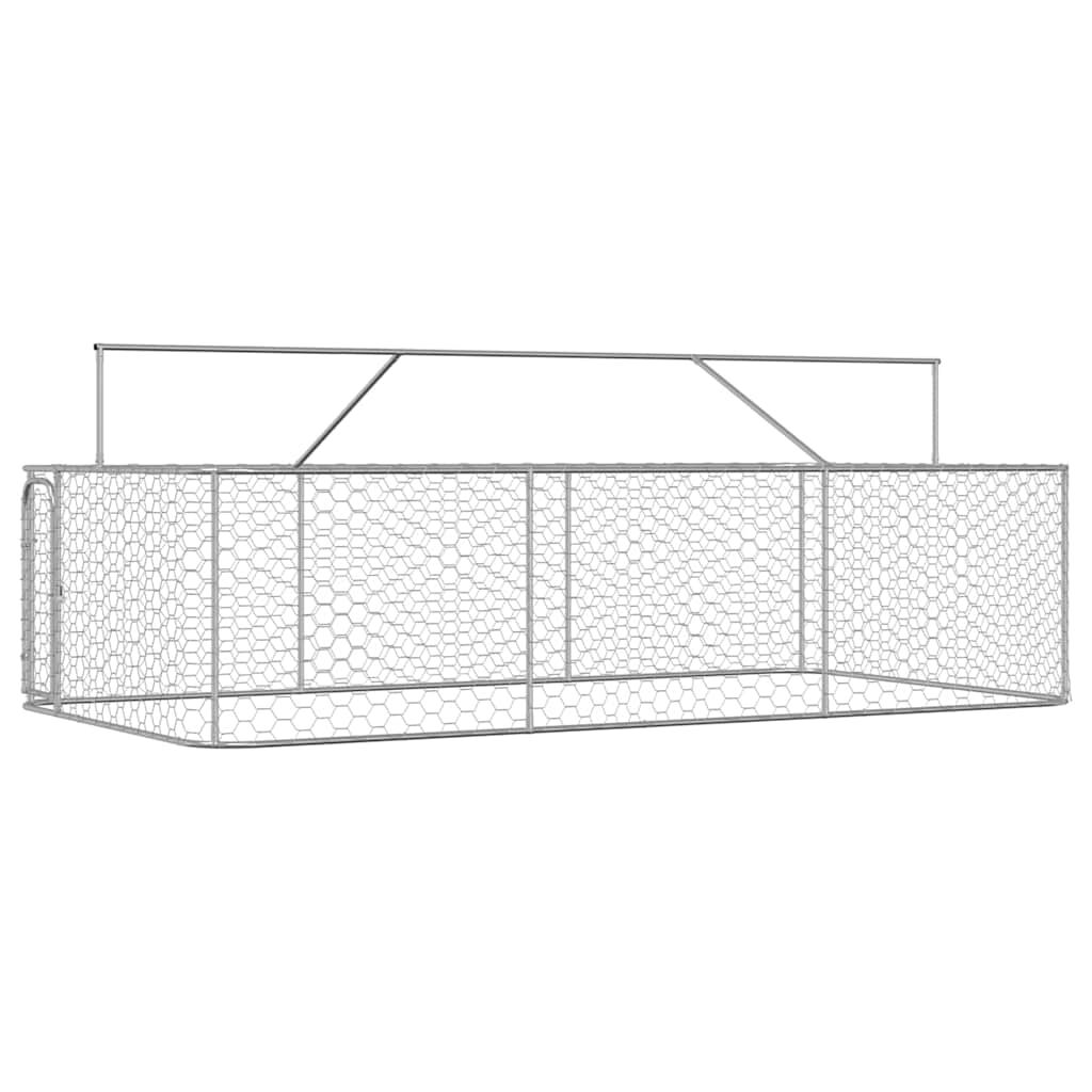 vidaXL Outdoor Dog Kennel with Roof 400x200x150 cm