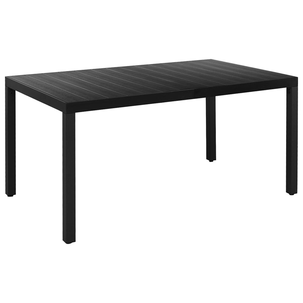 vidaXL 5 Piece Garden Dining Set Black