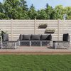 vidaXL 5 Piece Garden Lounge Set with Cushions White Steel