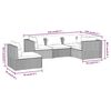 vidaXL 5 Piece Garden Lounge Set with Cushions Poly Rattan Grey