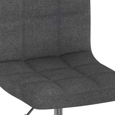 vidaXL Swivel Dining Chairs 6 pcs Dark Grey Fabric, dark grey vidaXL Swivel Dining Chairs 6 pcs Dark Grey Fabric