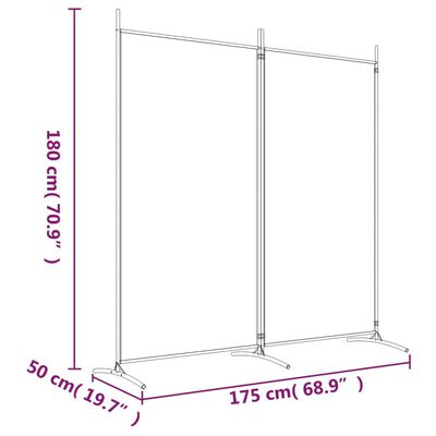 vidaXL 2-Panel Room Divider Anthracite 175x180 cm Fabric, anthracite vidaXL 2-Panel Room Divider Anthracite 175x180 cm Fabric