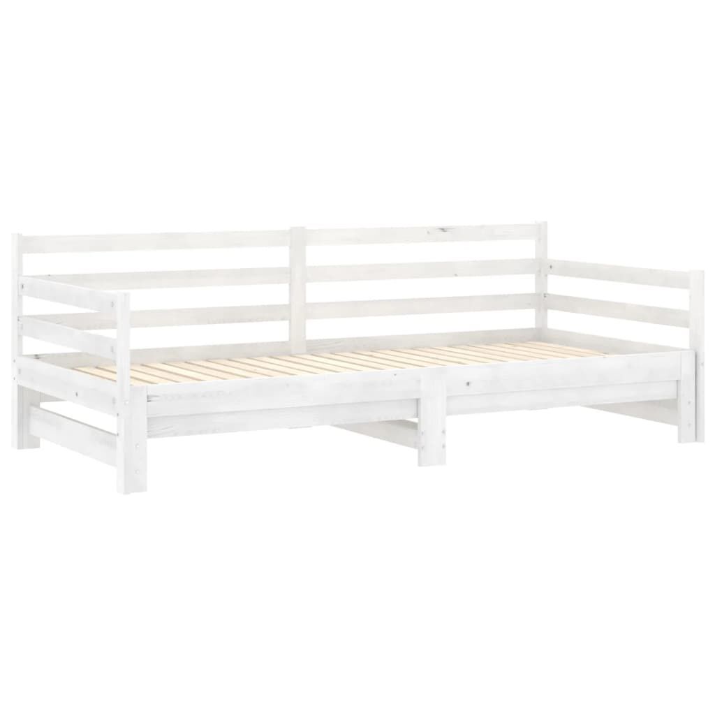 vidaXL Pull-out Day Bed without Mattress White 2x(90x200)cm