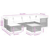 vidaXL 7 Piece Garden Sofa Set with Cushions Black Poly Rattan
