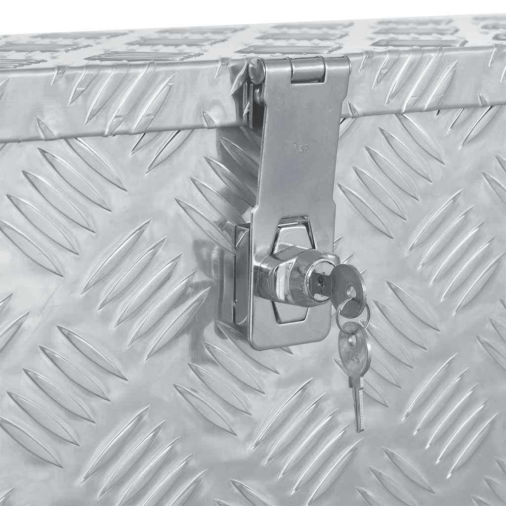 vidaXL Aluminium Box 80.5x22x22 cm Silver