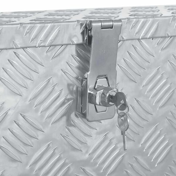 vidaXL Aluminium Box 80.5x22x22 cm Silver