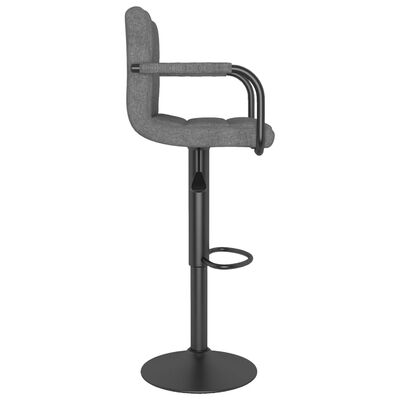 vidaXL Bar Stools 2 pcs Light Grey Fabric