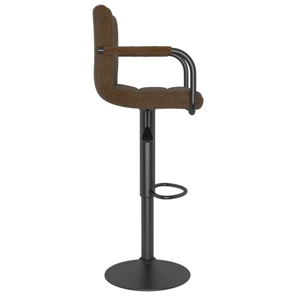 vidaXL Bar Stools 2 pcs Brown Fabric
