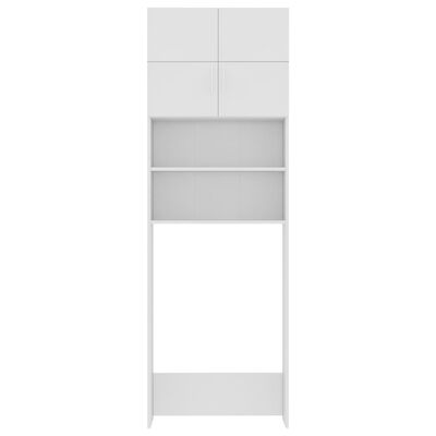 vidaXL Washing Machine Cabinet White 64x25.5x190 cm Engineered Wood, white vidaXL Washing Machine Cabinet White 64x25.5x190 cm Engineered Wood
