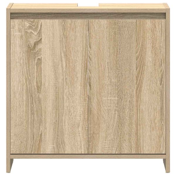 vidaXL Bathroom Cabinet Sonoma Oak 60x33x61 cm Engineered Wood