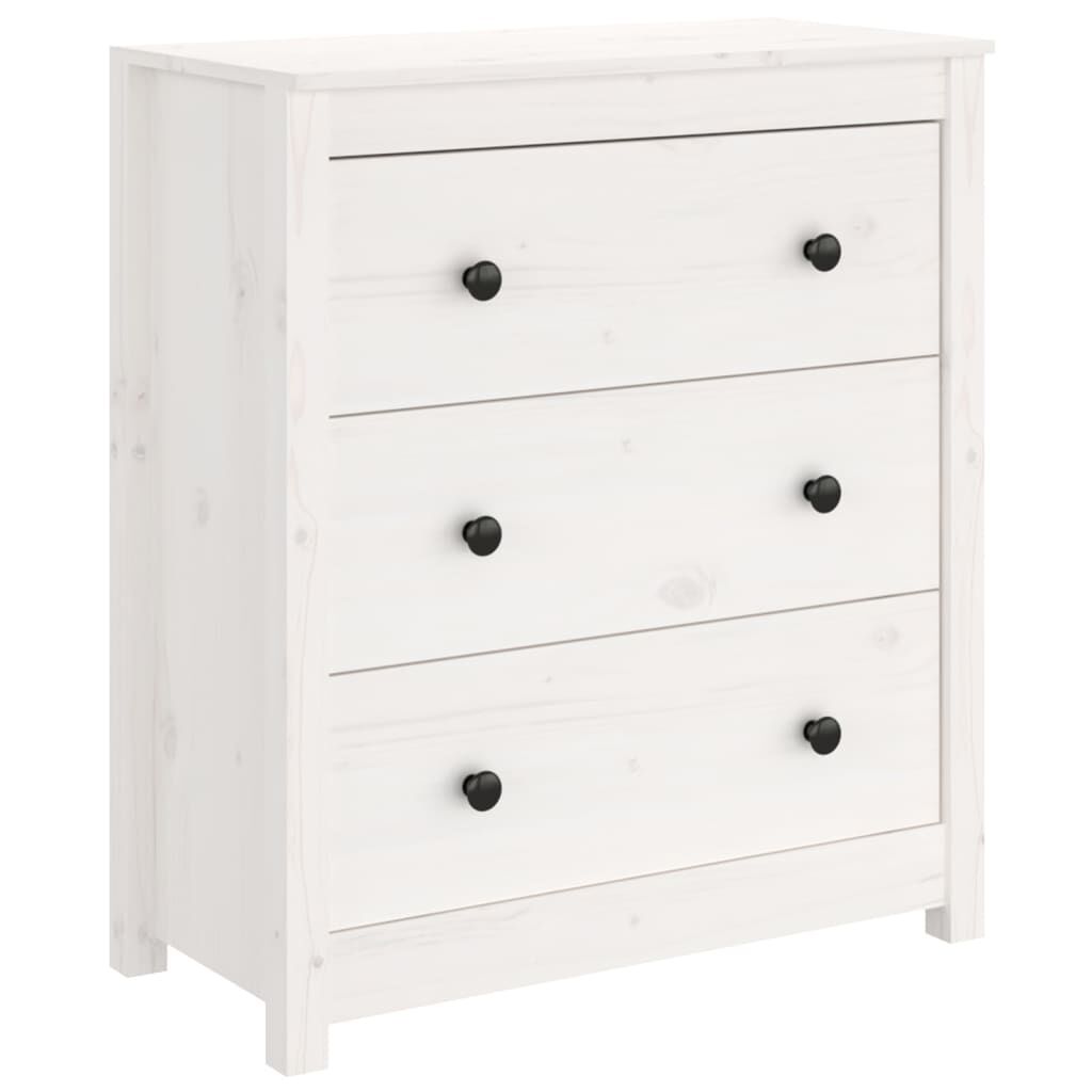 vidaXL Sideboard White 70x35x80 cm Solid Wood Pine