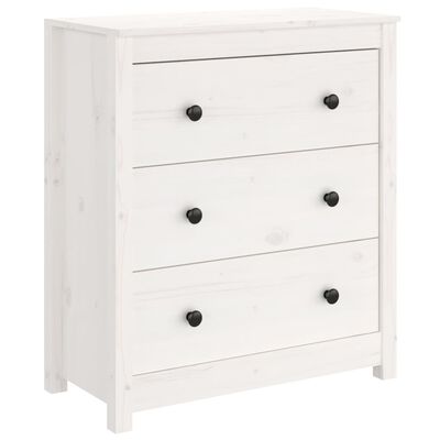 vidaXL Sideboard White 70x35x80 cm Solid Wood Pine, white vidaXL Sideboard White 70x35x80 cm Solid Wood Pine
