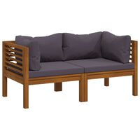 vidaXL 2-Seater Garden Sofa with Cushion Solid Wood Acacia