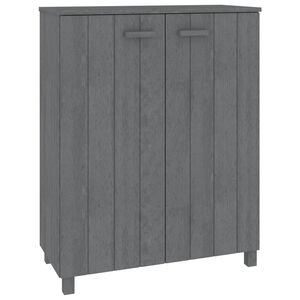 vidaXL Shoe Cabinet HAMAR Dark Grey 85x40x108 cm Solid Wood Pine