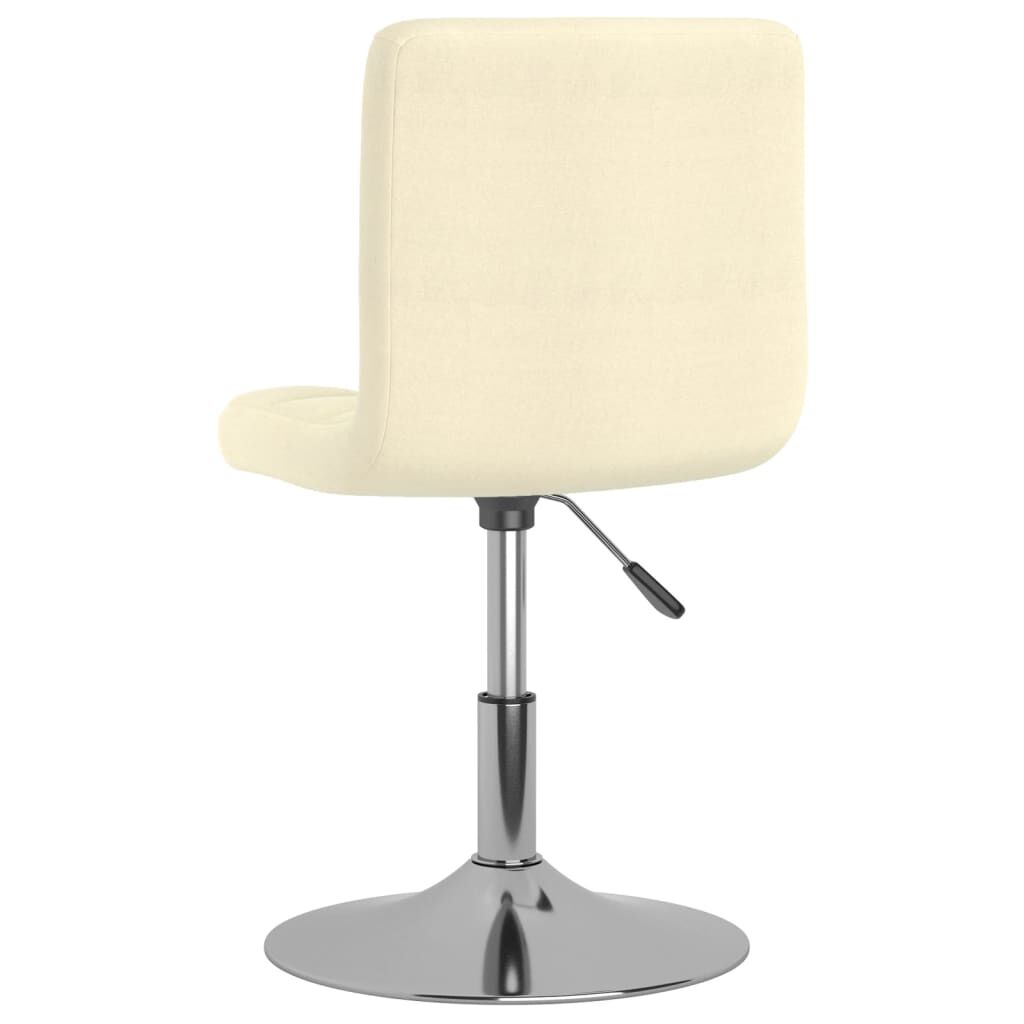 vidaXL Swivel Dining Chairs 6 pcs Cream Fabric