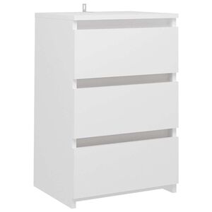 vidaXL Bed Cabinet White 40x35x62,5 cm Engineered Wood