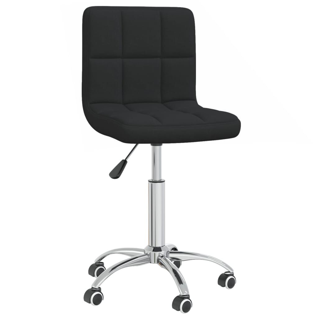vidaXL Swivel Office Chair Black Fabric