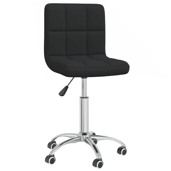 vidaXL Swivel Office Chair Black Fabric