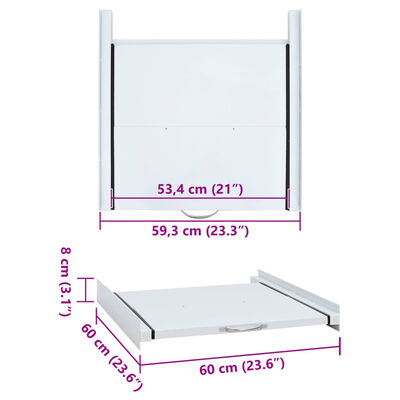 vidaXL Washing Machine Stacking Kit with Pull-Out Shelf,  vidaXL Washing Machine Stacking Kit with Pull-Out Shelf