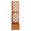 vidaXL Corner Trellis Planter 40x40x150 cm Solid Fir Wood