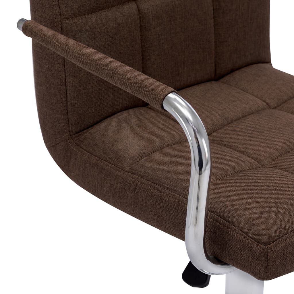 vidaXL Bar Stools 2 pcs Brown Fabric