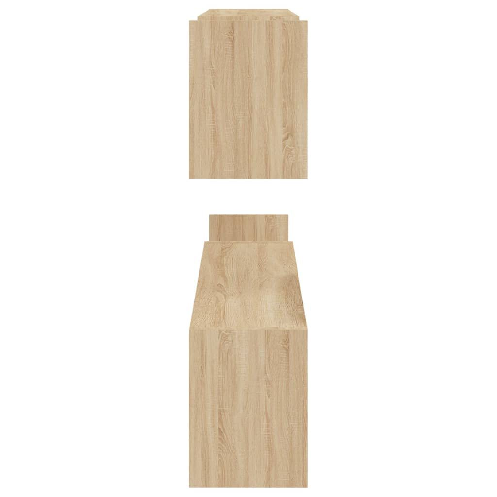 vidaXL Wall Shelf 2 pcs Sonoma Oak 100x15x20 cm Engineered Wood