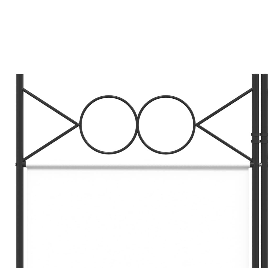 vidaXL 4-Panel Room Divider White 160x200 cm Fabric
